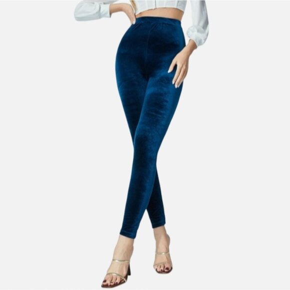 NEW Velvet Indigo High-Waisted Leggings - Picture 2 of 8